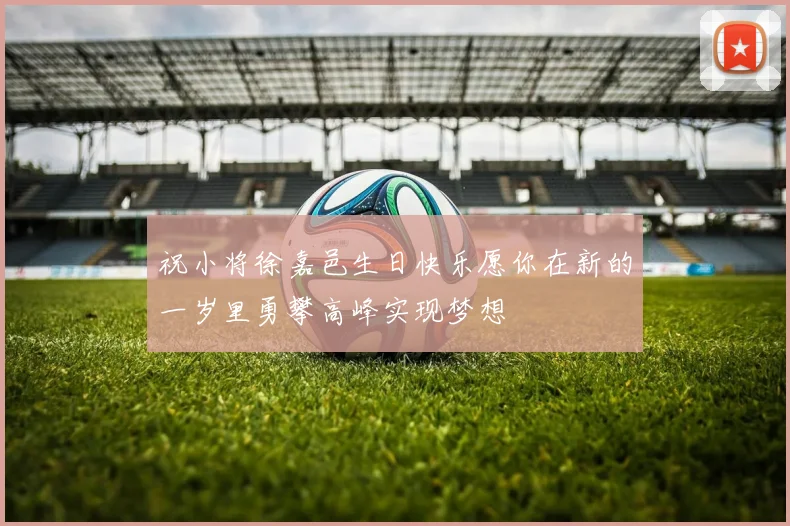 祝小将徐嘉邑生日快乐愿你在新的一岁里勇攀高峰实现梦想